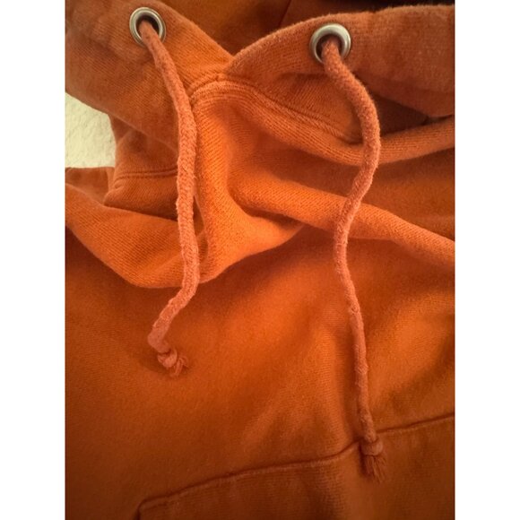 Champion Y2K Reverse Weave Dark Burnt Orange Hoodie Hooded Sweatshirt‎ Small - Picture 9 of 11